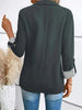 Women's Single-Button Blazer with a Turn-Down Collar and Spliced Detail in Five Colors