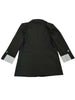 Women's Single-Button Blazer with a Turn-Down Collar and Spliced Detail in Five Colors