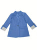 Women's Single-Button Blazer with a Turn-Down Collar and Spliced Detail in Five Colors