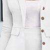 Women's Two-Piece Suit Set with a Long-Sleeve Blazer and Pencil Skirt