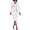 Women's Two-Piece Suit Set with a Long-Sleeve Blazer and Pencil Skirt