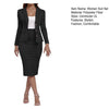 Women's Two-Piece Suit Set with a Long-Sleeve Blazer and Pencil Skirt