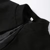 Women's Slim-Fit Short-Sleeve Blazer with a Stand Collar