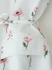 Women's Loose-Fit Floral Blazer with a Tie-Waist Sash and Front Pockets for Spring and Autumn