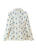 Women's Loose-Fit Floral Blazer with a Tie-Waist Sash and Front Pockets for Spring and Autumn