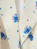 Women's Loose-Fit Floral Blazer with a Tie-Waist Sash and Front Pockets for Spring and Autumn