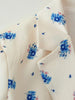 Women's Loose-Fit Floral Blazer with a Tie-Waist Sash and Front Pockets for Spring and Autumn