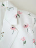 Women's Loose-Fit Floral Blazer with a Tie-Waist Sash and Front Pockets for Spring and Autumn