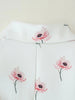 Women's Loose-Fit Floral Blazer with a Tie-Waist Sash and Front Pockets for Spring and Autumn