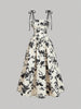 Women's Print Spaghetti Strap Summer Dress Casual A-Line