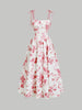 Women's Print Spaghetti Strap Summer Dress Casual A-Line
