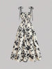 Women's Print Spaghetti Strap Summer Dress Casual A-Line