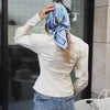 Women's Waist-Cinched V-Neck Blazer with Long Sleeves in Black Blue or White