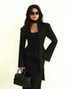 Women's Single-Breasted V-Neck Blazer with a Cinched Waist and Long Sleeves