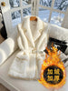 Women's Winter High Quality Thicken Fur Hair Blazer Vest Luxury Golden Silk Edge Elegant White Sleeveless Formal