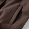Women's Short Wool Blazer Coat with Notched Lapels and Pockets
