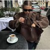 Women's Short Wool Blazer Coat with Notched Lapels and Pockets