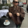 Women's Short Wool Blazer Coat with Notched Lapels and Pockets