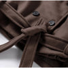 Women's Short Wool Blazer Coat with Notched Lapels and Pockets