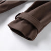 Women's Short Wool Blazer Coat with Notched Lapels and Pockets