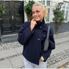 Women's Short Wool Blazer Coat with Notched Lapels and Pockets