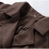 Women's Short Wool Blazer Coat with Notched Lapels and Pockets