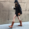 Women's Black Loose Fit Single Breasted Blazer with Long Sleeves for Spring and Autumn