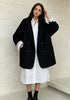 Women's Loose-Fit Double-Breasted Blazer with Notched Lapels and Patch Pockets