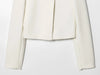 Women's Cropped Blazer with Long Sleeves and a Front-Button Closure