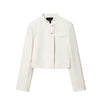 Women's Cropped Blazer with Long Sleeves and a Front-Button Closure