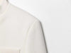 Women's Cropped Blazer with Long Sleeves and a Front-Button Closure
