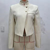 Women's Cropped Blazer with Long Sleeves and a Front-Button Closure