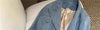 Women's Blue Denim Blazer with a Relaxed Fit and Long Sleeves