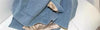 Women's Blue Denim Blazer with a Relaxed Fit and Long Sleeves