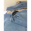 Women's Blue Denim Blazer with a Relaxed Fit and Long Sleeves