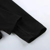 Women's Black Blazer with Gold Buttons and a Tailored Front