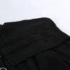 Women's Black Blazer with Gold Buttons and a Tailored Front