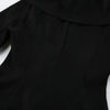 Women's Black Blazer with Gold Buttons and a Tailored Front