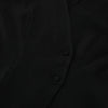 Women's Black Blazer with Gold Buttons and a Tailored Front