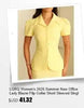 Women's Asymmetric Double-Breasted Blazer with Side Slits in Gray Khaki or Black
