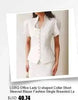 Women's Asymmetric Double-Breasted Blazer with Side Slits in Gray Khaki or Black