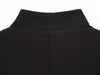 Women's Black Stand Collar Blazer with Long Sleeves and Front Flap Pockets