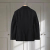 Women's Black Slim-Fit Blazer with a V-Neck and Single-Button Front for Autumn and Winter