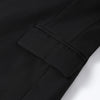 Women's Black Slim-Fit Blazer with a V-Neck and Single-Button Front for Autumn and Winter