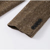 Women's Brown Tweed Blazer with Glitter Detail and a Single-Breasted Front