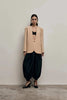 Women's Deep V-Neck Slim-Fit Blazer with Long Sleeves and a Single-Button Front