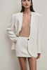Women's Deep V-Neck Slim-Fit Blazer with Long Sleeves and a Single-Button Front