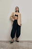 Women's Deep V-Neck Slim-Fit Blazer with Long Sleeves and a Single-Button Front