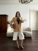 Women's Deep V-Neck Slim-Fit Blazer with Long Sleeves and a Single-Button Front