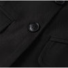 Women's Single-Breasted Blazer with Long Sleeves and Lapels in Black or Gray